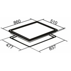 SIA BGH90BL 90cm Black 5 Burner Gas On Glass Hob Cast Iron Supports LPG Kit -Home Appliances Store 65334511 4