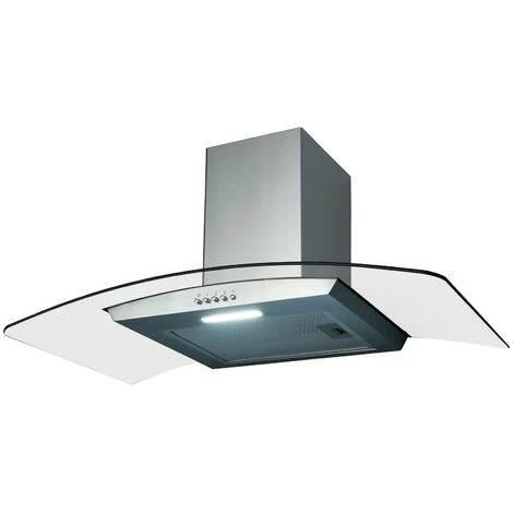 SIA CGH80SS 80cm Stainless Steel Curved Glass Cooker Hood Extractor Fan 2 SIA CGH80SS 80cm Stainless Steel Curved Glass Cooker Hood Extractor Fan - Image 2
