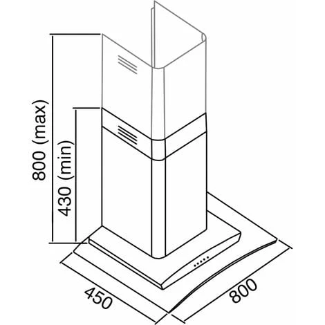 SIA CGH80SS 80cm Stainless Steel Curved Glass Cooker Hood Extractor Fan 4 SIA CGH80SS 80cm Stainless Steel Curved Glass Cooker Hood Extractor Fan - Image 4