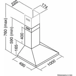 SIA CHL100SS 100cm Stainless Steel Chimney Cooker Hood Kitchen Extractor Fan -Home Appliances Store 65334524 4