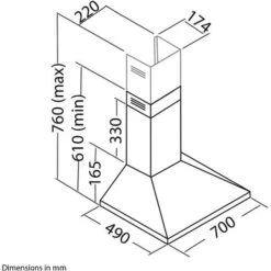 SIA CHL70BL 70cm Chimney Cooker Hood Kitchen Extractor Fan In Black 8 SIA CHL70BL 70cm Chimney Cooker Hood Kitchen Extractor Fan In Black -Home Appliances Store 65334535 4