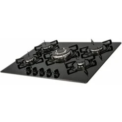 SIA GHG713BL 70cm Black 5 Burner Gas On Glass Hob With Enamel Pan Stands & FFD -Home Appliances Store 65334544 5