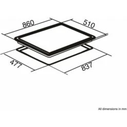 SIA GHG902BL 90cm Black 5 Burner Gas On Glass Hob With Cast Iron Pan Stands -Home Appliances Store 65334555 4
