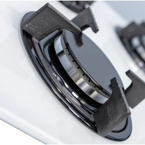 SIA GHG602WH 60cm White 4 Burner Gas On Glass Hob With Cast Iron Pan Stands 3 SIA GHG602WH 60cm White 4 Burner Gas On Glass Hob With Cast Iron Pan Stands - Image 3