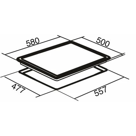 SIA GHG602WH 60cm White 4 Burner Gas On Glass Hob With Cast Iron Pan Stands 4 SIA GHG602WH 60cm White 4 Burner Gas On Glass Hob With Cast Iron Pan Stands - Image 4