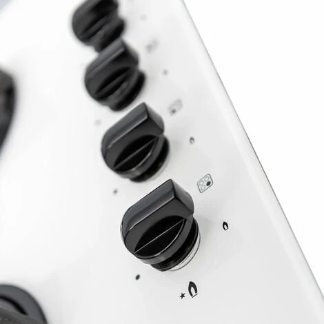 SIA GHG602WH 60cm White 4 Burner Gas On Glass Hob With Cast Iron Pan Stands 5 SIA GHG602WH 60cm White 4 Burner Gas On Glass Hob With Cast Iron Pan Stands - Image 5