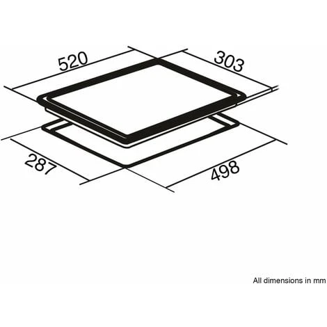 SIA GHG301BL 30cm Black 2 Burner Gas On Glass Domino Hob & Cast Iron Stands 4 SIA GHG301BL 30cm Black 2 Burner Gas On Glass Domino Hob & Cast Iron Stands - Image 4