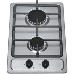 SIA SSG302SS 30cm Domino Gas Hob In Stainless Steel LPG Kit & Cast Iron Stands