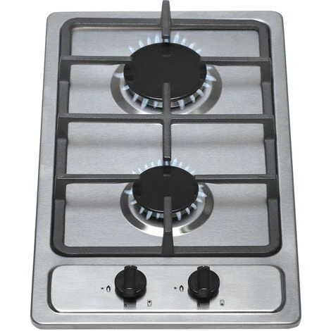 SIA SSG302SS 30cm Domino Gas Hob In Stainless Steel LPG Kit & Cast Iron Stands 1 SIA SSG302SS 30cm Domino Gas Hob In Stainless Steel LPG Kit & Cast Iron Stands