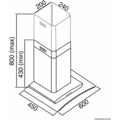 SIA CGH60WH 60cm White Curved Glass Chimney Cooker Hood Kitchen Extractor Fan -Home Appliances Store 65334648 4