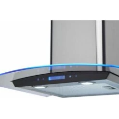SIA 60cm Stainless Steel Touch Control LED Edge Lit Curved Glass Cooker Hood Fan -Home Appliances Store 65334653 3