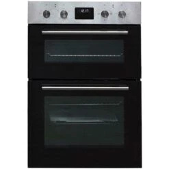 SIA DO112SS 60cm Stainless Steel Built-in Electric Double Digital True Fan Oven