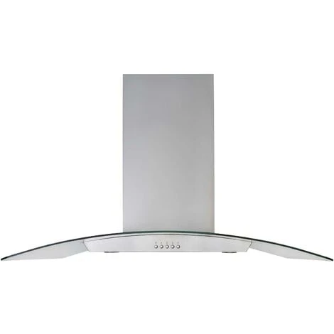 90cm Island Cooker Hood Kitchen Extractor Fan In Stainless Steel - SIA ICH90SS -Home Appliances Store 65334715 1