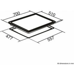 SIA GHG703BL 70cm Black 5 Burner Gas On Glass Hob With Cast Iron Pan Stands -Home Appliances Store 65334720 4