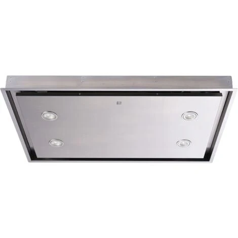 90cm Ceiling Cooker Hood Extractor Fan In Stainless Steel, Remote - SIA CLN90SS 1 90cm Ceiling Cooker Hood Extractor Fan In Stainless Steel, Remote - SIA CLN90SS