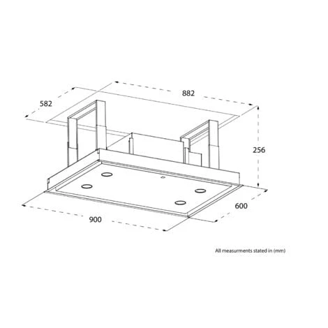 90cm Ceiling Cooker Hood Extractor Fan In Stainless Steel, Remote - SIA CLN90SS 2 90cm Ceiling Cooker Hood Extractor Fan In Stainless Steel, Remote - SIA CLN90SS - Image 2