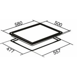 SIA GHG602BL 60cm 4 Burner Gas On Glass Hob In Black With Cast Iron Pan Stands -Home Appliances Store 65334776 4