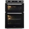 60cm Black Built In Double Electric Fan Oven 110L - Montpellier DO3570IB