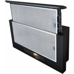 SIA TSH60BL 60cm Black Telescopic Integrated Cooker Hood Kitchen Extractor Fan -Home Appliances Store 65334809 2
