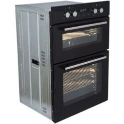 SIA DO102 60cm Black Built In Double Electric True Fan Oven With Digital Timer -Home Appliances Store 65334829 5