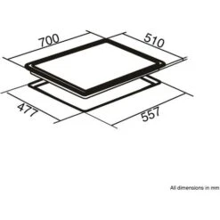 SIA GHG703WH 70cm White 5 Burner Gas On Glass Hob With Cast Iron Pan Stands -Home Appliances Store 65334842 4