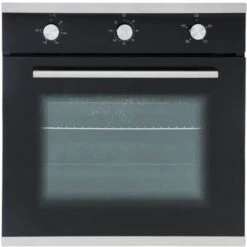 SIA SO101 60cm Black Built In Multi Function Electric Single True Fan Oven