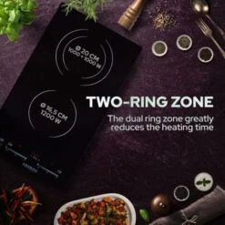 AREBOS Glass Ceramic Hob 3000 W 2 Hobs 30cm Autarkic With Sensor Touch Child Safety Lock Overheating Protection Auto Switch-off -Home Appliances Store 66438945 4