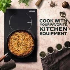 AREBOS Induction Hob 3000W 2 Hobs 30 Cm Autarkic With Sensor Touch Timer Child Safety Overheating Protection Auto Switch-off -Home Appliances Store 66647182 5
