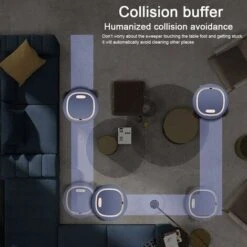 Robot Vacuum Cleaner, 3 IN 1 Floor Vacuum And Mop, Super Suction, 1500Pa Robot Vacuum Cleaner With Mopping Function, Ideal For Pet Hair Hair Dust -Home Appliances Store 67590832 5