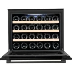 Edesa ART29647 60cm Built In Column Black Glass Wine Cooler -Home Appliances Store 67707158 3