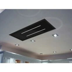 ViandPro - Aria Flush Fit Ceiling Hood 90 X 30 Black - Black Glass / Black Frame