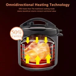 1000W Push-button Stainless Steel Electric Pressure Cooker 13 In 1 Cooking Mode, Stainless Steel Color - B -Home Appliances Store 68154259 3