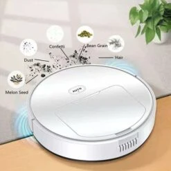 Automatic Robot Cleaner 3 In 1 Intelligent Robot Sweeper Household Lazy Vacuum Cleaner Wireless Cleaning Sweeping Robot, White B 7 Automatic Robot Cleaner 3 In 1 Intelligent Robot Sweeper Household Lazy Vacuum Cleaner Wireless Cleaning Sweeping Robot, White B -Home Appliances Store 69625290 3
