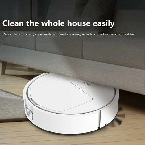 Automatic Robot Cleaner 3 In 1 Intelligent Robot Sweeper Household Lazy Vacuum Cleaner Wireless Cleaning Sweeping Robot, White B 4 Automatic Robot Cleaner 3 In 1 Intelligent Robot Sweeper Household Lazy Vacuum Cleaner Wireless Cleaning Sweeping Robot, White B - Image 4