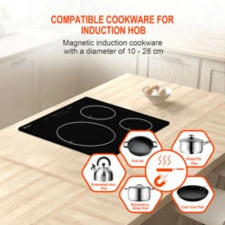 Gasland Chef IH603BF 60cm Built-in Induction Hob, 3 Zones Electric Cooktop 5800W, With Slider Touch Control, Boost Function -Home Appliances Store 71426694 3