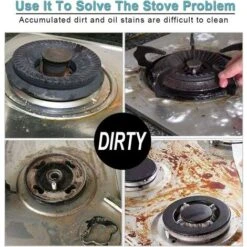 8Pcs Gas Hob Protector Teflon Silver Hob Gas Protector Gas Stove Protector Gas Stove Gas Burner Protector Non-stick Corrosion Protector (Silver 2727cm) -Home Appliances Store 71973283 3