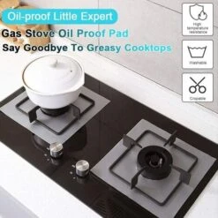 8Pcs Gas Hob Protector Teflon Silver Hob Gas Protector Gas Stove Protector Gas Stove Gas Burner Protector Non-stick Corrosion Protector (Silver 2727cm) -Home Appliances Store 71973283 4