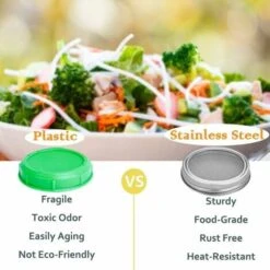 Pack Stainless Steel Sprouting Jar Lid Kit For Excellent Ventilation Wide Mouth Mason Jars Mason Jars For Making -Home Appliances Store 72509571 5