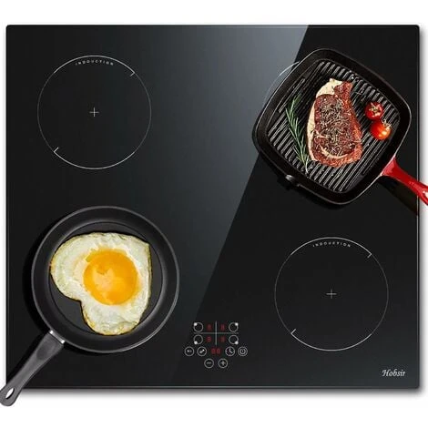 Induction Hob, 4 Zones Built-in Electric Hob 60cm Induction Cooker 6400w Touch Control, Child-safety Lock, Stop&go Function, Hard Wire, No Plug Included 1 Induction Hob, 4 Zones Built-in Electric Hob 60cm Induction Cooker 6400w Touch Control, Child-safety Lock, Stop&go Function, Hard Wire, No Plug Included