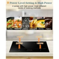 Induction Hob, Karinear 4 Burner Induction Cooker, Built-in Induction Hob, Electric Hob With Touch Control, Timer, Child Lock, 6600W -Home Appliances Store 72566713 3