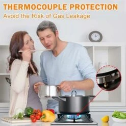 2 Burners Gas Hob, Built-in Gas Cooktop With With Flame Failure Protection 30cm Stainless Steel LPG/NG Convertible Included Plug -Home Appliances Store 72566714 3