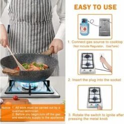 2 Burners Gas Hob, Built-in Gas Cooktop With With Flame Failure Protection 30cm Stainless Steel LPG/NG Convertible Included Plug -Home Appliances Store 72566714 5