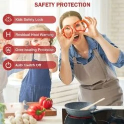 Ceramic Hob, 4 Zone Built-in Electric Hob 60cm, Ceramic Cooktop With Touch Control, 6400W, 9 Power Levels, Dual Ring Zone, Oval Zone, Timer, Child Lock, For All Pots, Hard Wired, Without Plug -Home Appliances Store 72566715 5