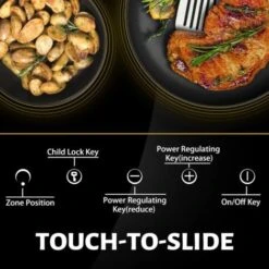 NOXTON Ceramic Hob, Built-in 4 Zone Electric Hobs 60cm Black Glass Panel Cooker With Touch Controls -Home Appliances Store 72566716 3