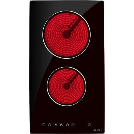 NOXTON Ceramic Hob, 2 Zone Domino Cooker Built-in 30cm Electric Hobs Black Glass Hot Plate Cooktop With Touch Controls 1 NOXTON Ceramic Hob, 2 Zone Domino Cooker Built-in 30cm Electric Hobs Black Glass Hot Plate Cooktop With Touch Controls