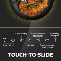NOXTON Ceramic Hob, 2 Zone Domino Cooker Built-in 30cm Electric Hobs Black Glass Hot Plate Cooktop With Touch Controls 7 NOXTON Ceramic Hob, 2 Zone Domino Cooker Built-in 30cm Electric Hobs Black Glass Hot Plate Cooktop With Touch Controls -Home Appliances Store 72566717 3