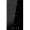 2 Zone Induction Hob, Hobsir Electric Hob 30cm, Built-in Induction Cooker, Touch Control, 9 Heating Levels, Safety Lock, Timer, 3500W, Hard Wire, No Plug Included