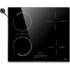 Plug In Induction Hob, Hobsir 4 Zones Electric Hob 60cm With Flexible Zone For Griddle Plate, Bulit-in, 2800W, Slider Touch, Timer, Child-safety Lock, Pause Function,13 Amp