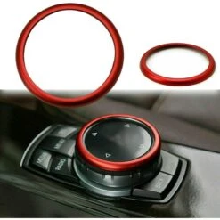 Red Aluminum Ring Center Console Idrive Multimedia Controller Knob Ring For - 1 2 3 4 5 6 7 Series -Home Appliances Store 74691842 3