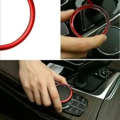 Red Aluminum Ring Center Console Idrive Multimedia Controller Knob Ring For - 1 2 3 4 5 6 7 Series -Home Appliances Store 74691842 4